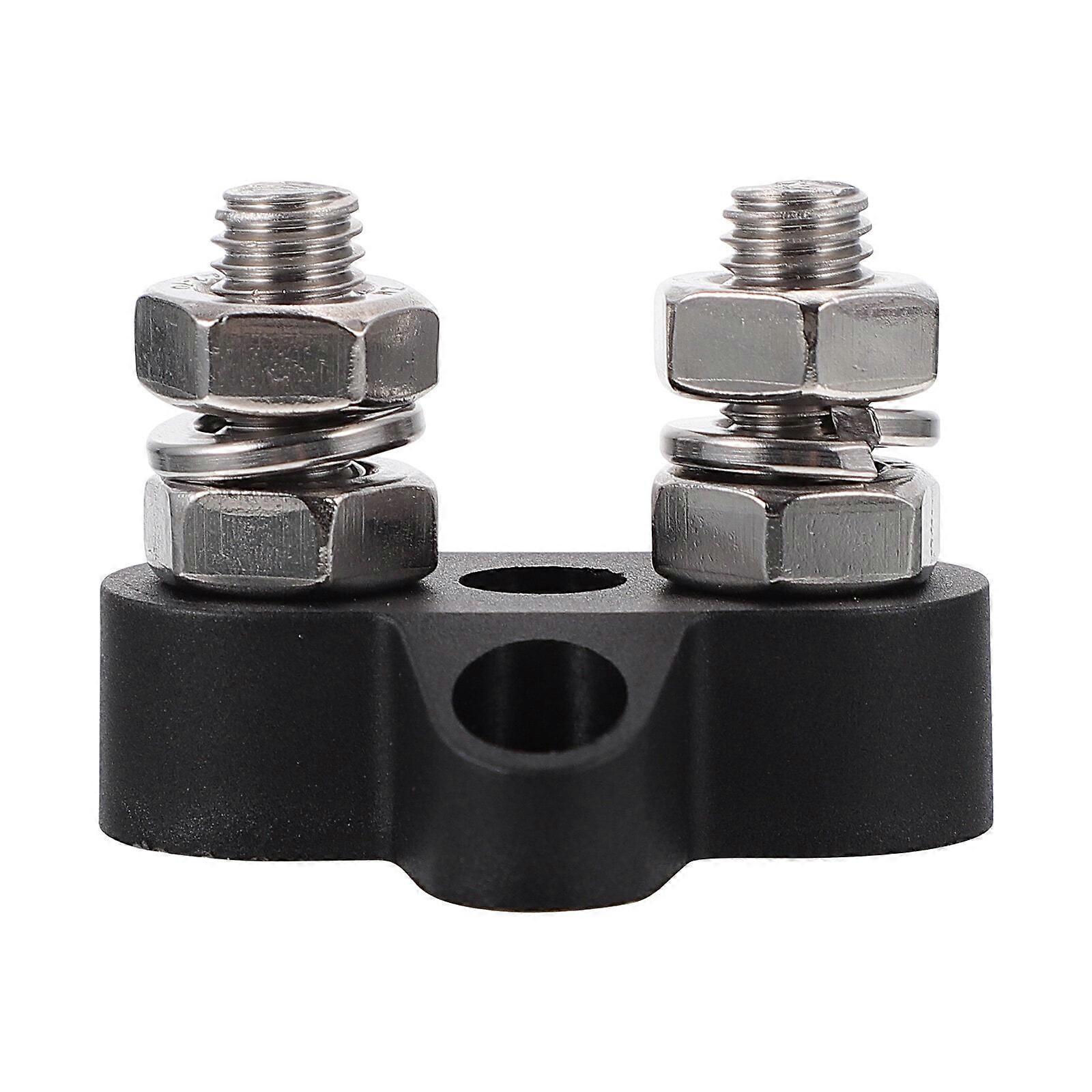 Double-end Stud Terminal Cable Wire Connector Junction Terminal Block (Black)