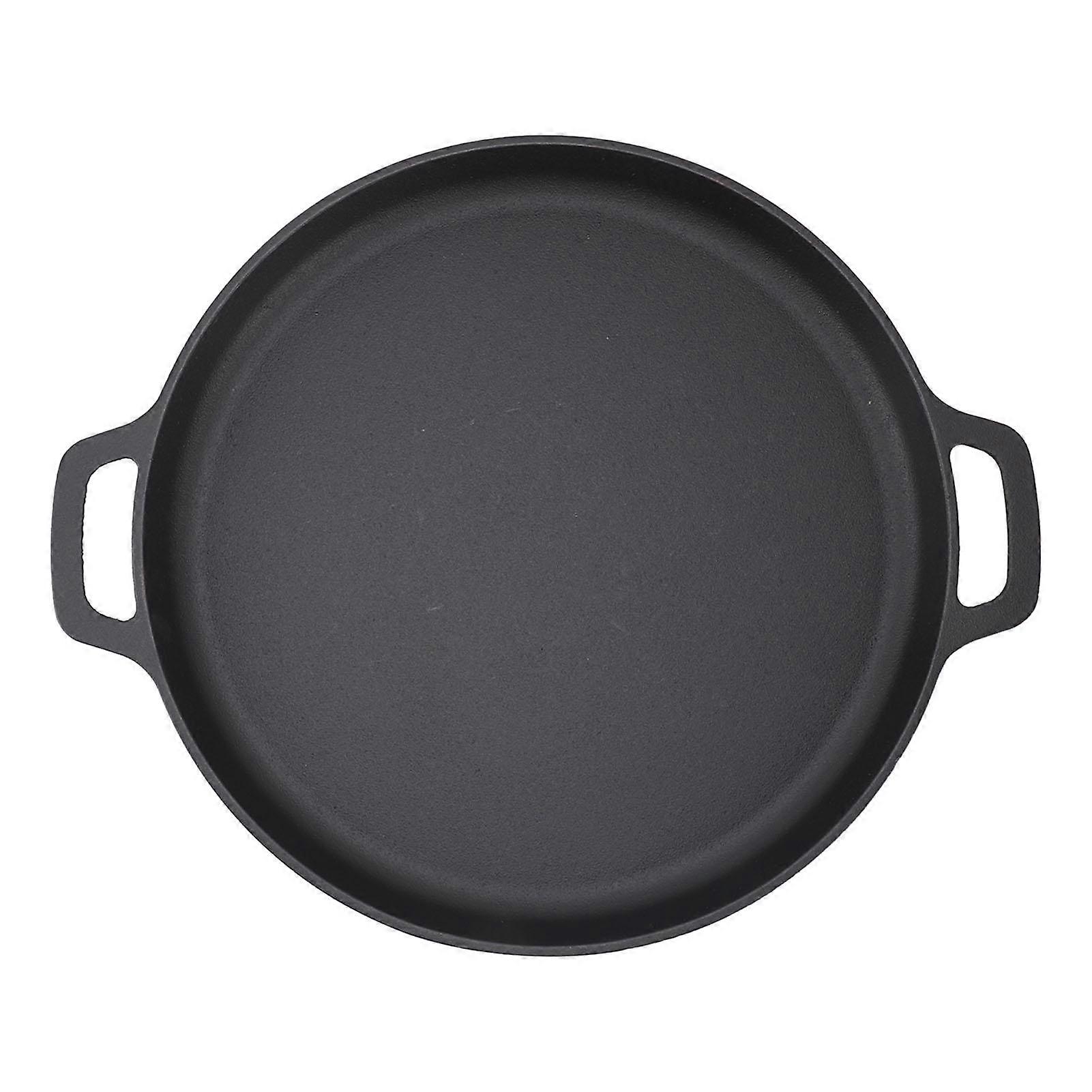 Pancake Flat Frying Pan Anti Stick Uniform Heating Thickened Cast Iron Pancake Flat Skillet for