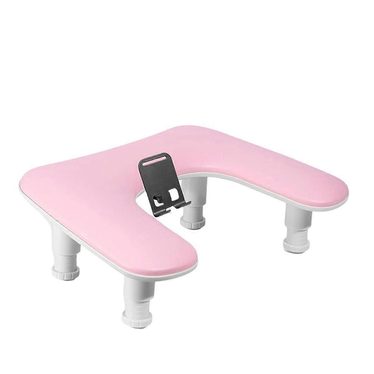 Arm Rest for Nails Tech,Manicure Nail Arm Rest with Rotating Phone Stand, U Shaped Height Adjustabl