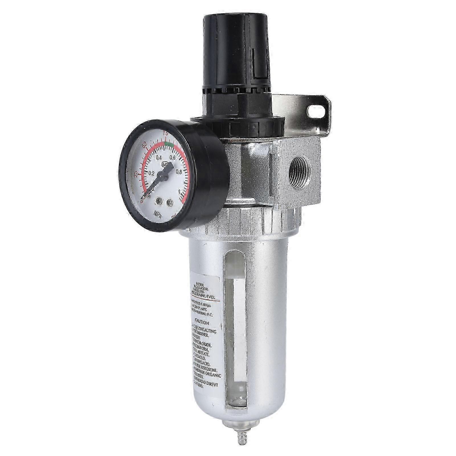 Compressed Air Filter Regulator Combo Pressure Gauge Kit Water Separator for Compressor