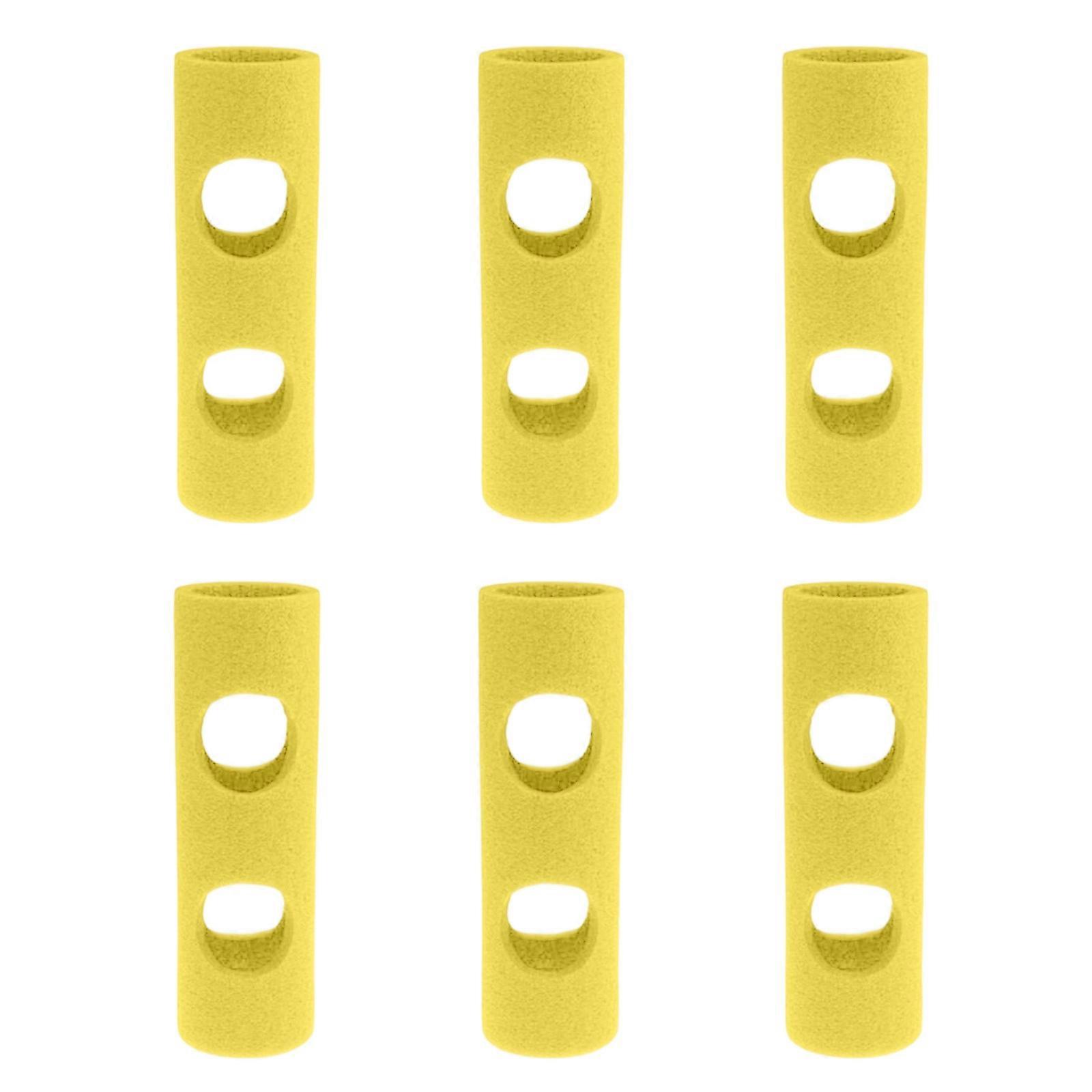 6Pcs 2 Hole Noodles Holed Connector Pool Noodles Connector Float Noodles Joint Holder for Swimming Pool Accessory  Yellow