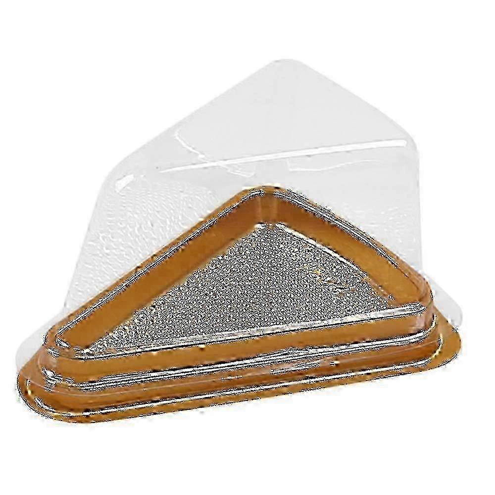 100pcs Transparent Plastic Cake Slice Containers for Cheesecake