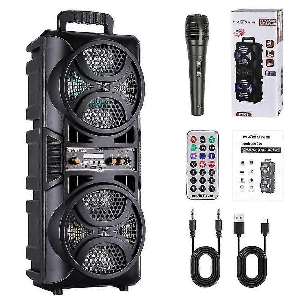 3000W Portable Bluetooth Speaker with Subwoofer, Heavy Bass Sound System, Mic Compatible