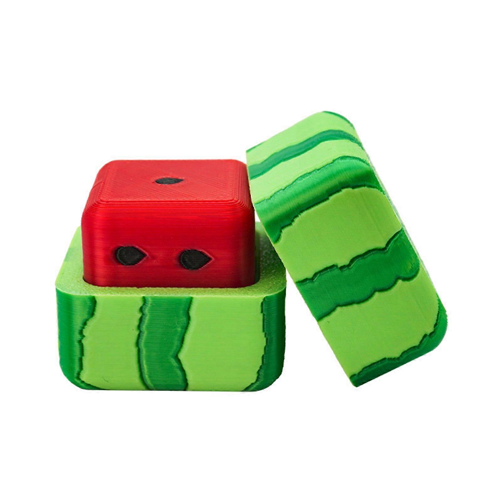 Funny Square Watermelon Dices Rounded Corner Portable Table Game Dices Six Sided Dices Mahjong Accessories Enduring Multicolor
