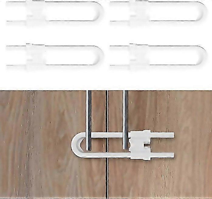 For Sliding Cabinet Locks4 Pcs Child Proof Cabinet Cupboard Lock Latch Ushaped Proofing Drawers Safe
