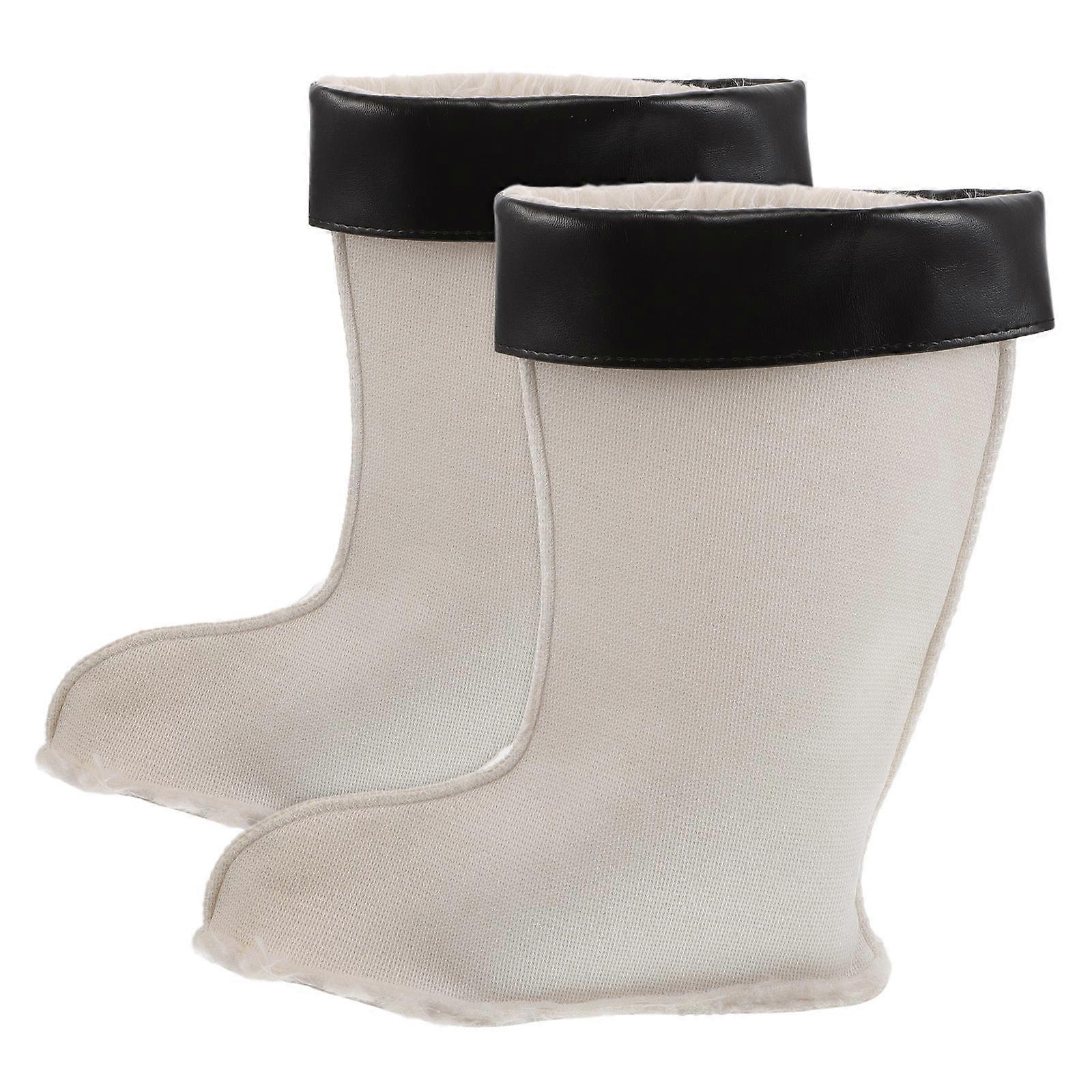 White Rain Boots Inner Lining for Cold Weather 2Pcs Plush Boot Liners