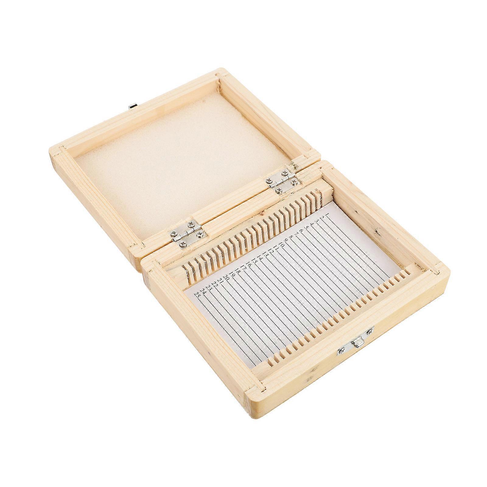 Wood Microscope Slide Container for Storage Use 3Pcs Set