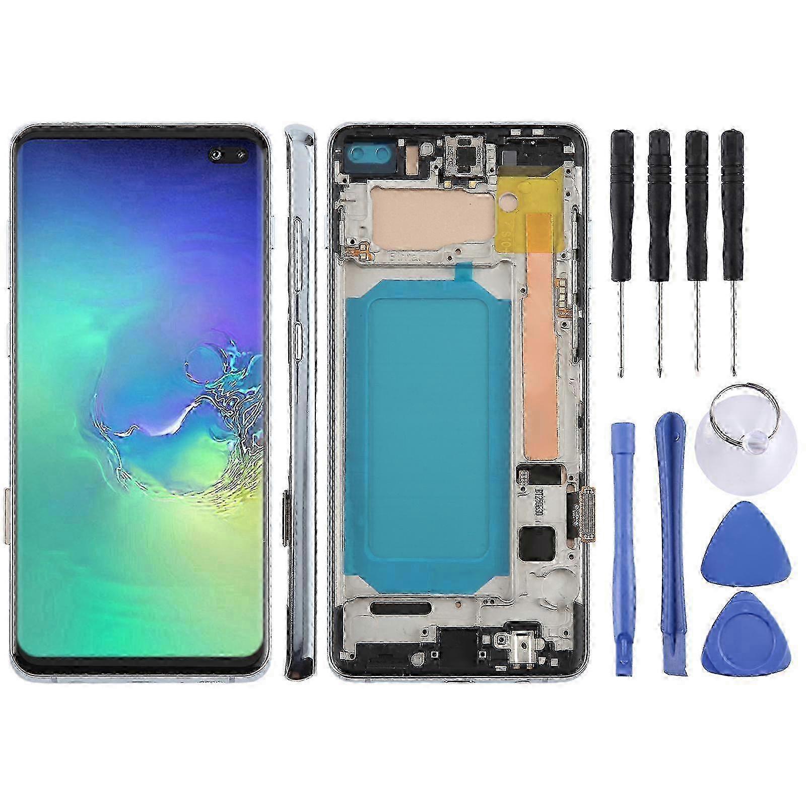 m For Samsung Galaxy S10+ SM-G975F 6.38 inch TFT LCD Screen Digitizer Full Assembly with Frame, Not Supporting Fingerprint Identificatio