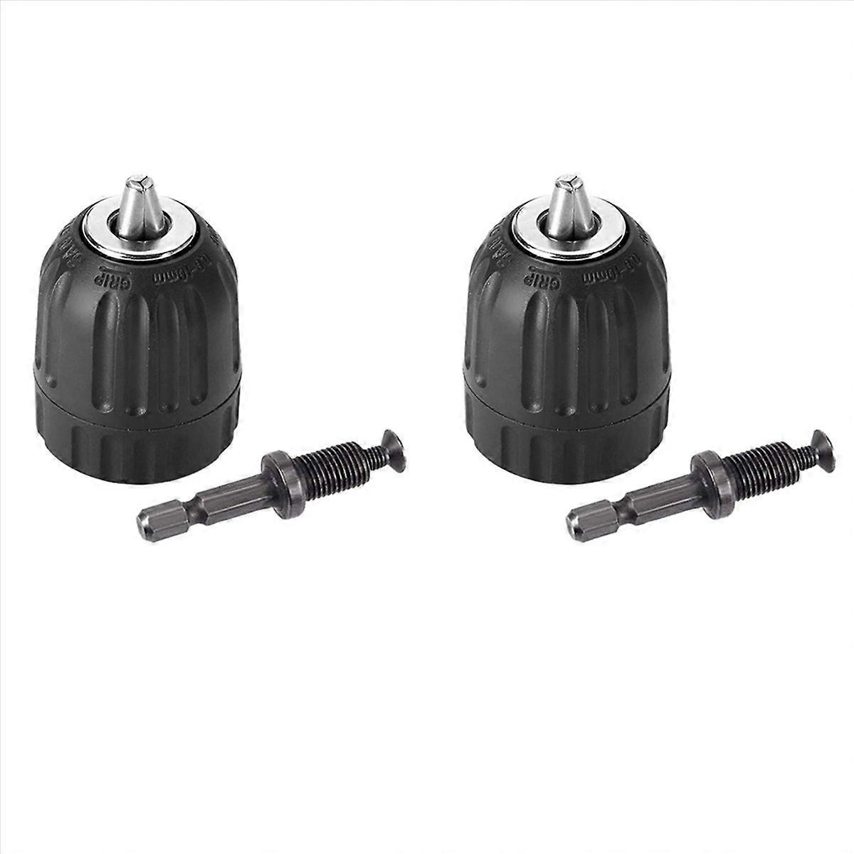 4 Pieces of Hand-Tight Chuck Set Adapter Heavy Duty 10mm Keyless Drill Chuck with Adapter Hardware T