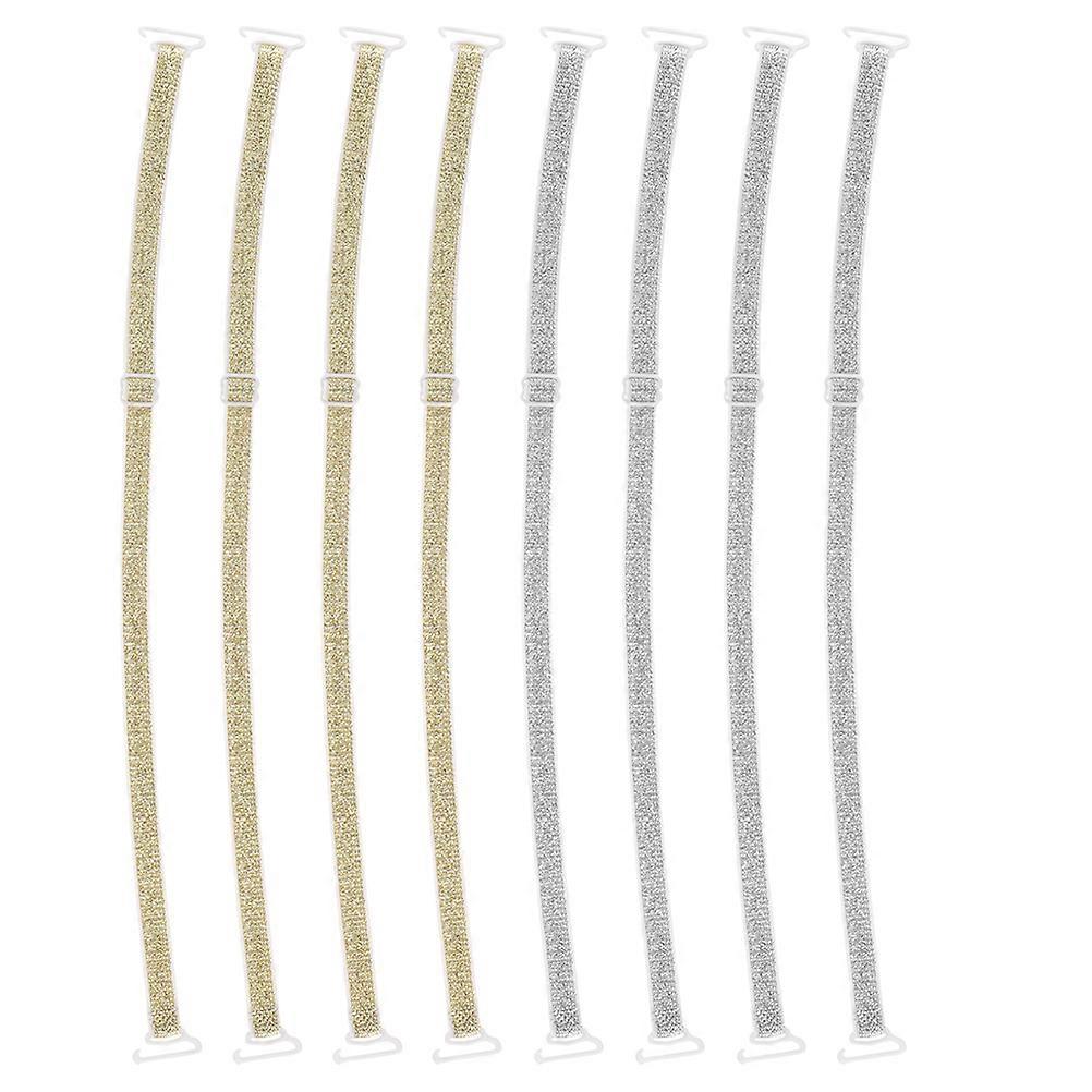 Elastic Adjustable Bra Straps Non-Slip Shoulder Strap Clips 4Pairs