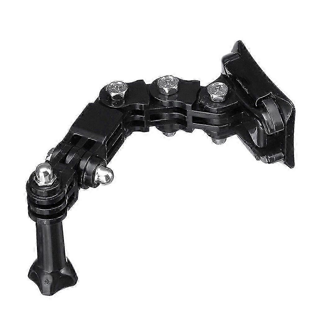 GoPro Hero 9/8/7/6/5/4用の調整可能な360°回転アーム付きオートバイヘルメットチンマウント