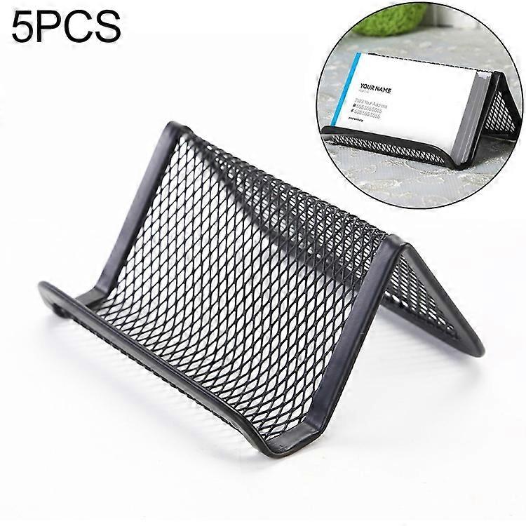 5 PCS Office Convenient Practical Metal Mesh Card Holder 5 PCS Mesh Card Holder