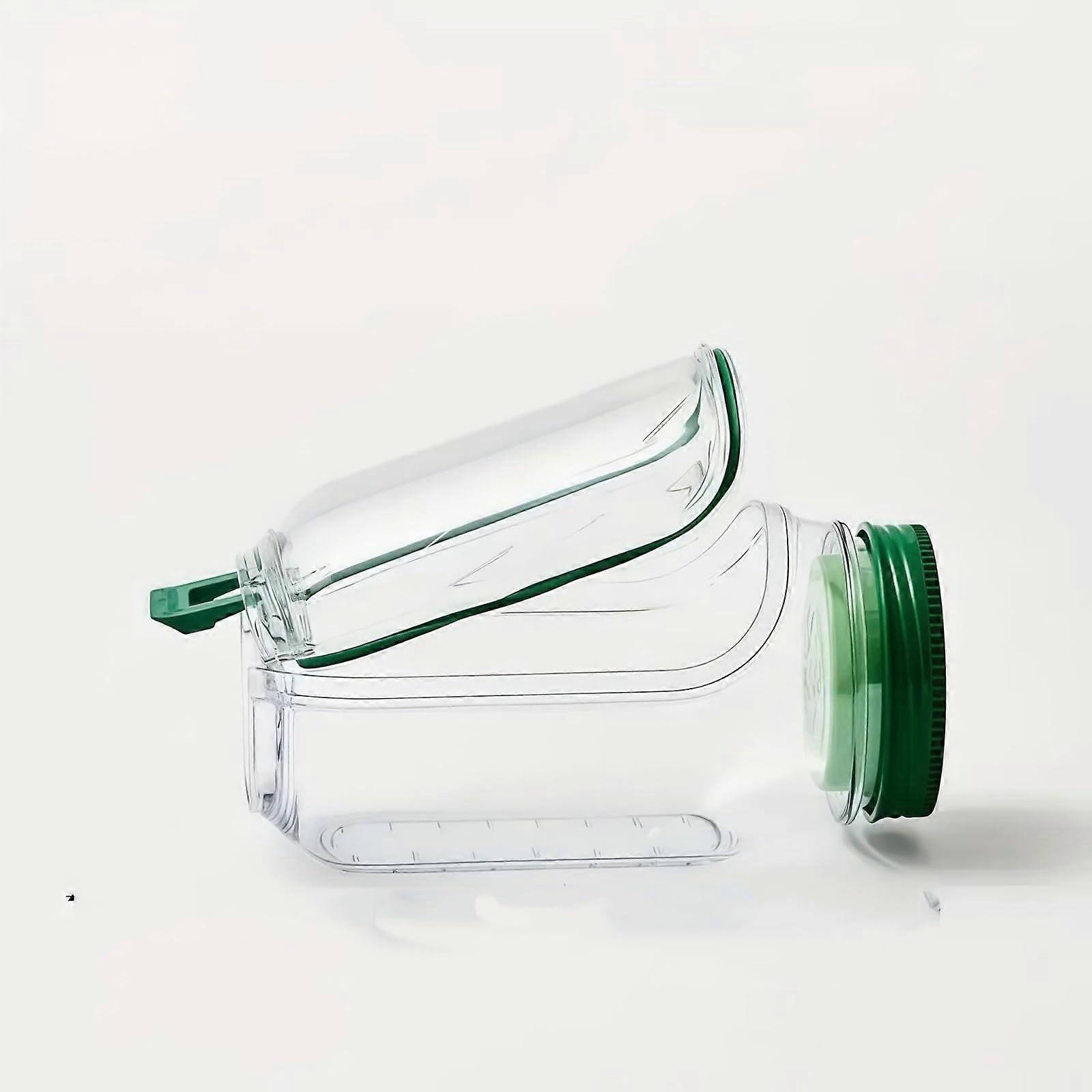 Salad Pod Mason Jar Leakproof Dressing Containers Side Open for Fruit Vegetable Salad, 2 Pack