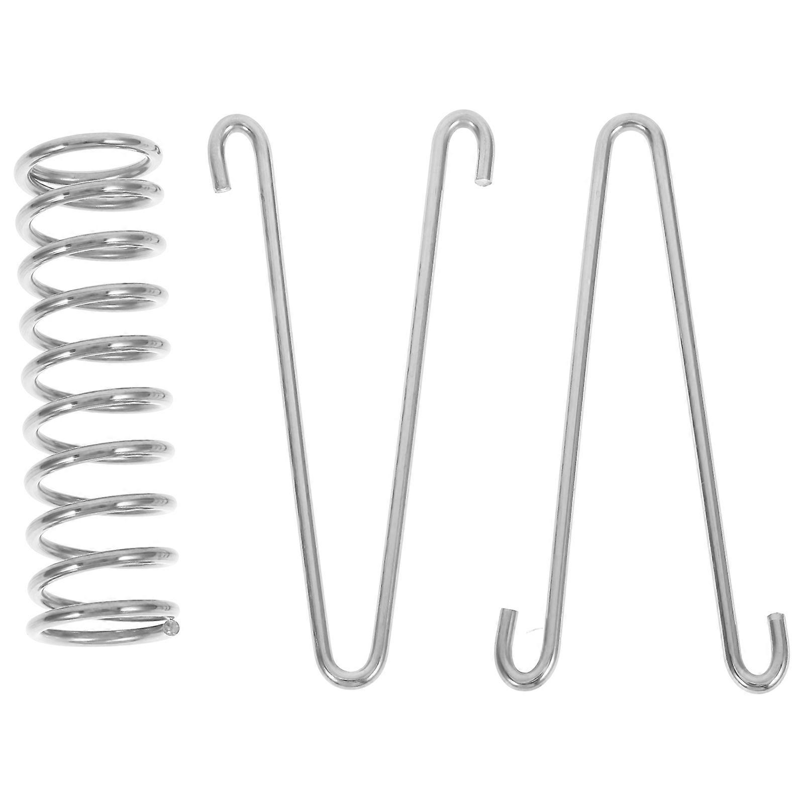 Shock Absorbing Dog Leash Spring for Heavy Duty Use 2Pcs Silver