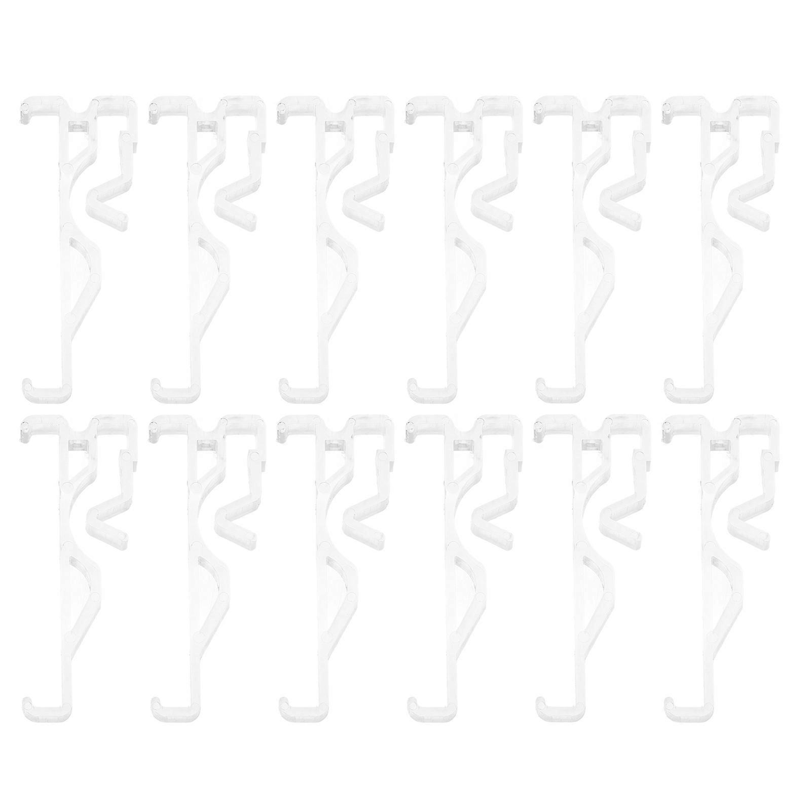 Valance Clips Clear Acrylic for Horizontal Blinds Easy Installation 24Pcs