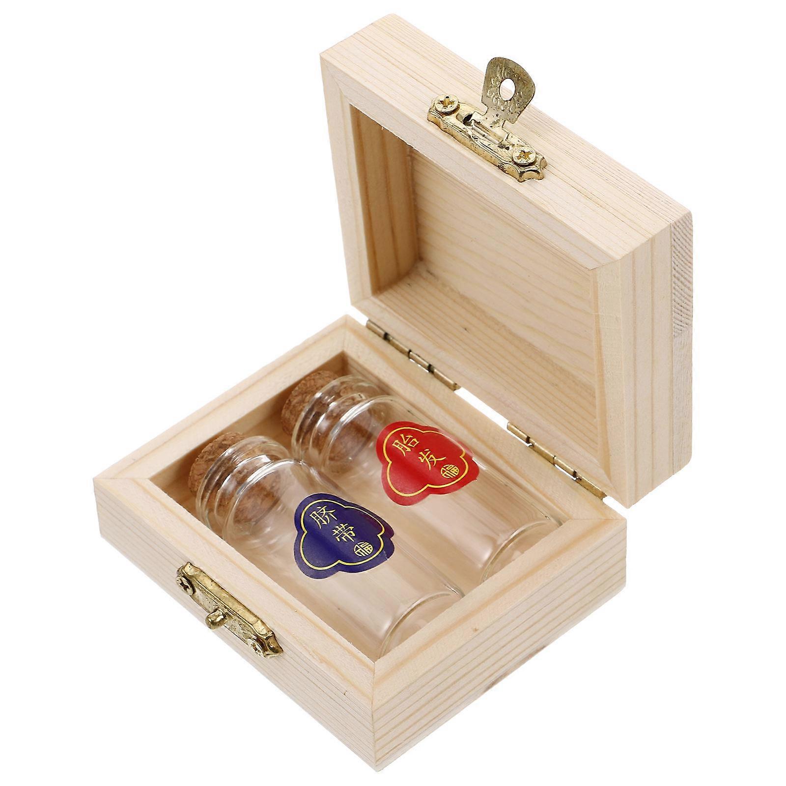 Keepsake Case Birth Keepsake Boxes Wood Material Simple Design 1Set