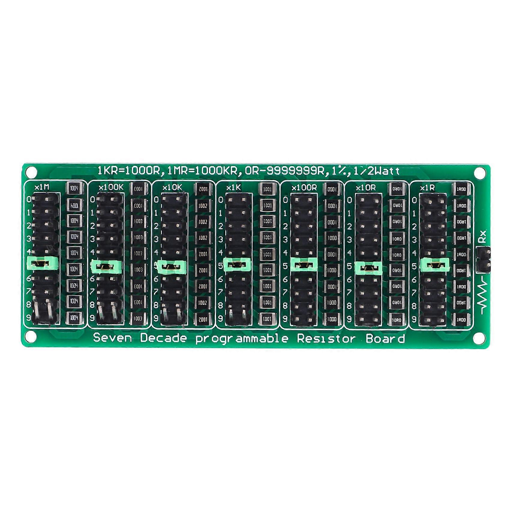 7 Decade 1R - 9999999R Programmable SMD Resistor Slide Resistor Board Step Accuracy 1R 1% 1/2 Watt Module 200V