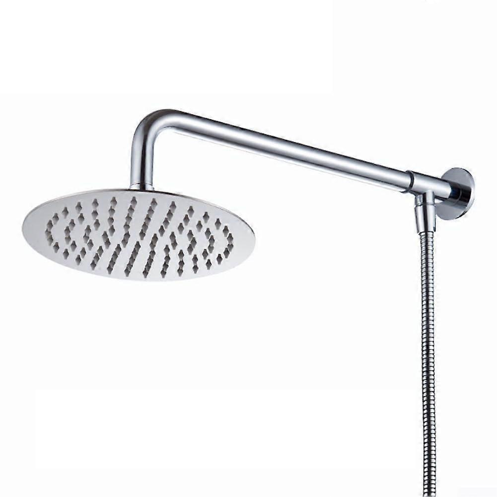 Large Round Rainfall Shower Head with Waterfall Chrome Finish for Bathroom Overhead Fixtures