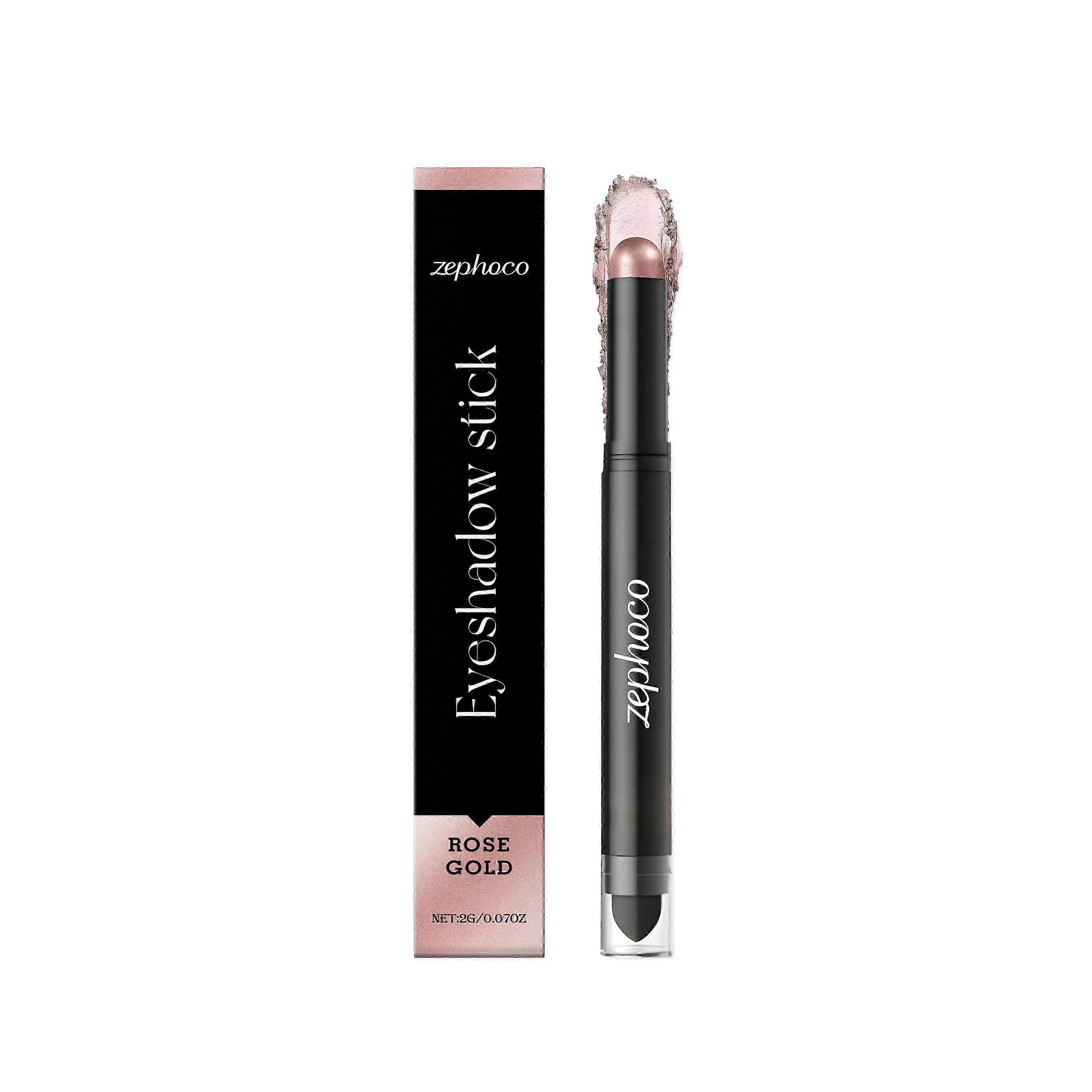 Zephoco Rose Gold Eyeshadow Stick, With A Natural Pearlescent Luster, Brightens The Eye Makeup Gently And Vividly. It Is A Daily Commuting Eyeshadow P