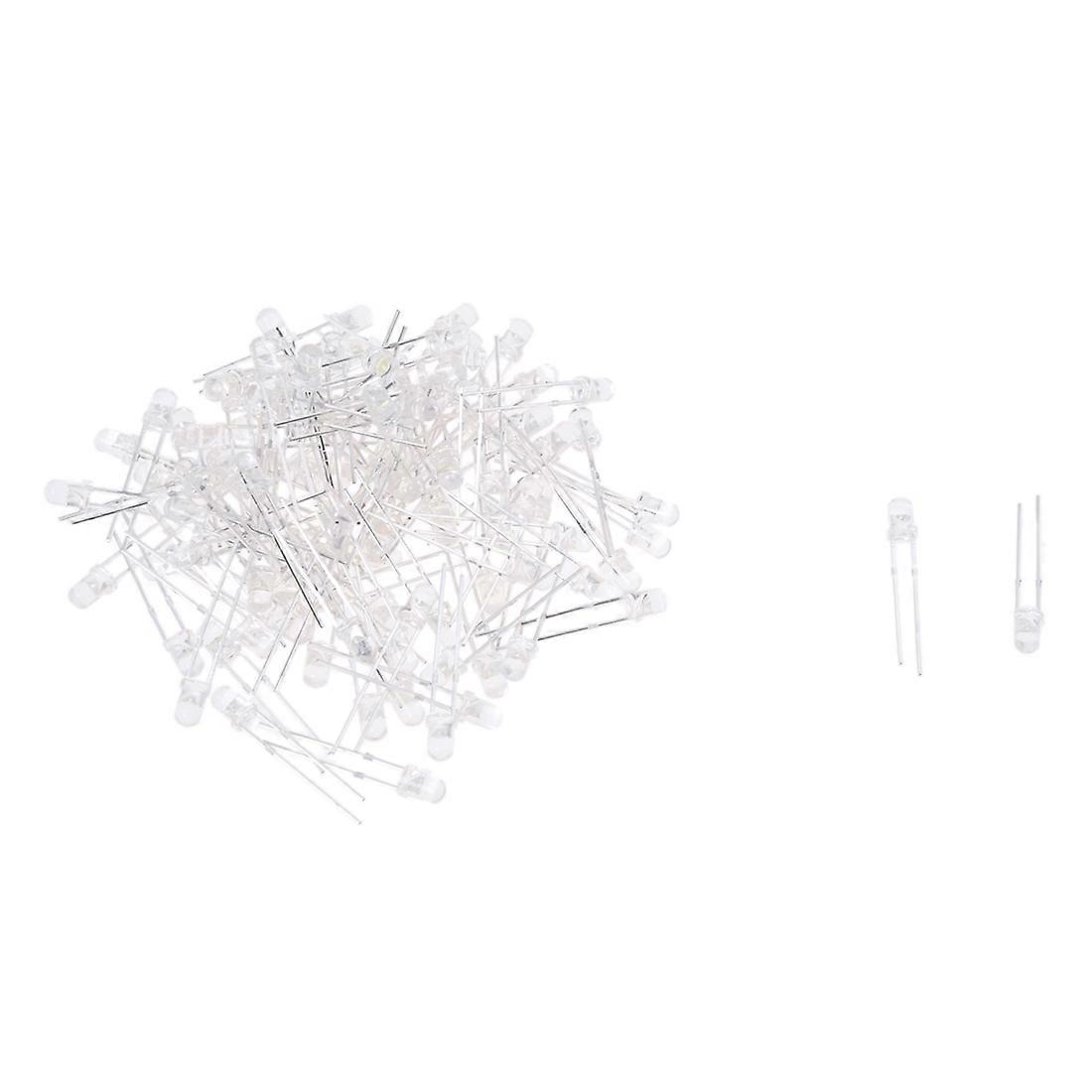 3mm White LED Light 100pcs Light Emitting Diode