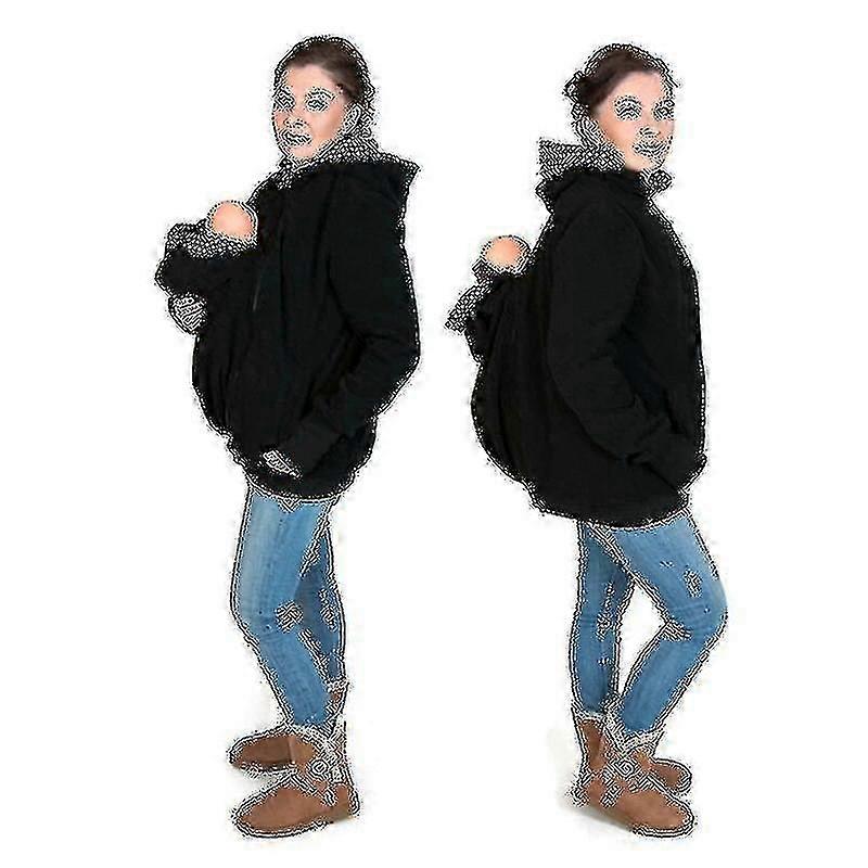 Women's Kangaroo Carrier Sweatshirt, Hooded Multi-Function Jacket for Pregnant Comfort