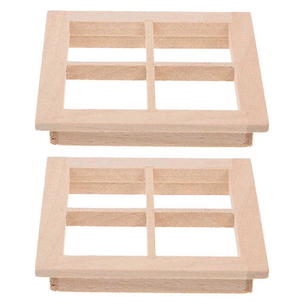 Mini Craft Windows 2Pcs Doll House Scene Accessories Designed For Creative Building Available In 7X7X1.1CM Suitable For Festivals