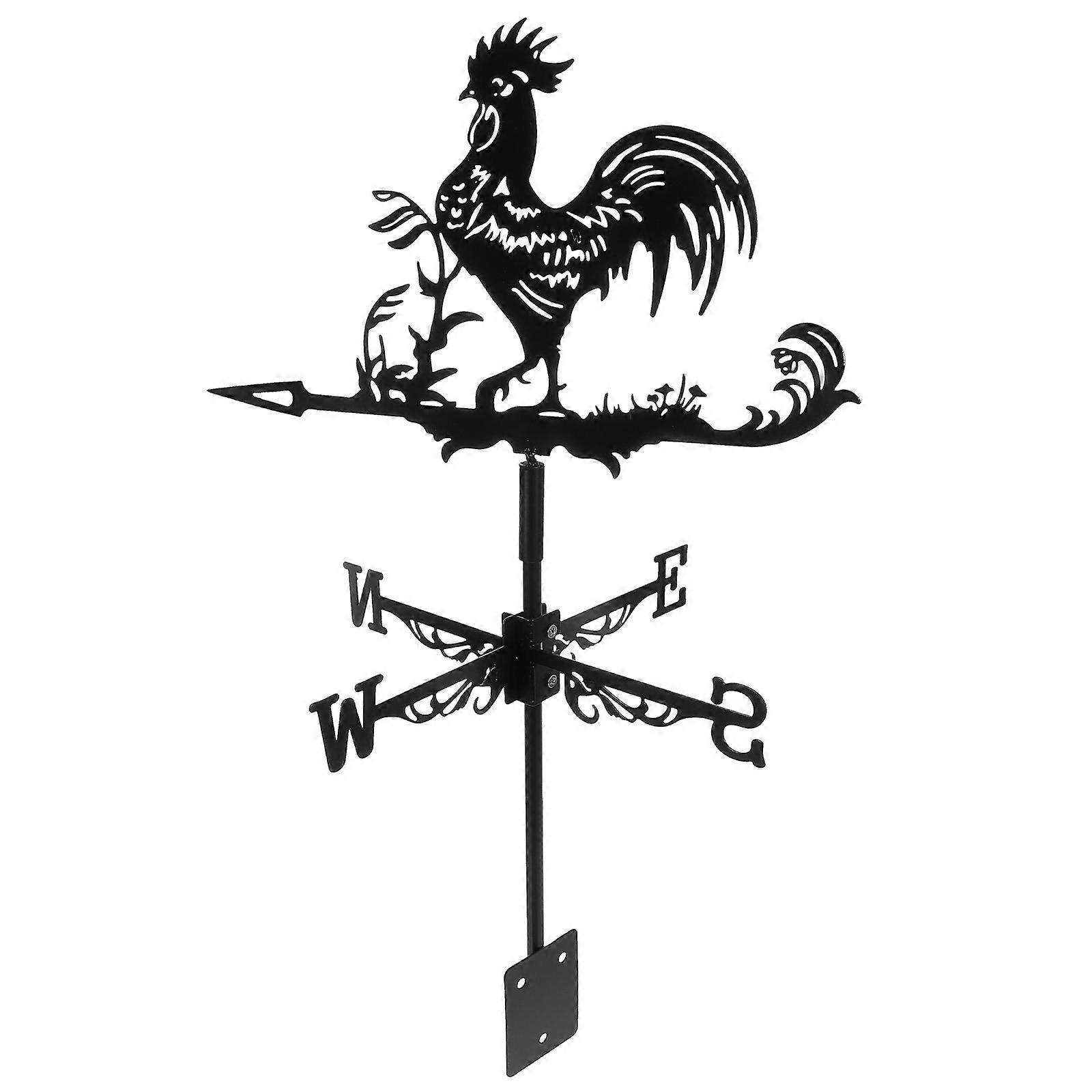 Rooster Weather Vane Wind Direction Indicator Decorative Model Farmhouse Weathervane