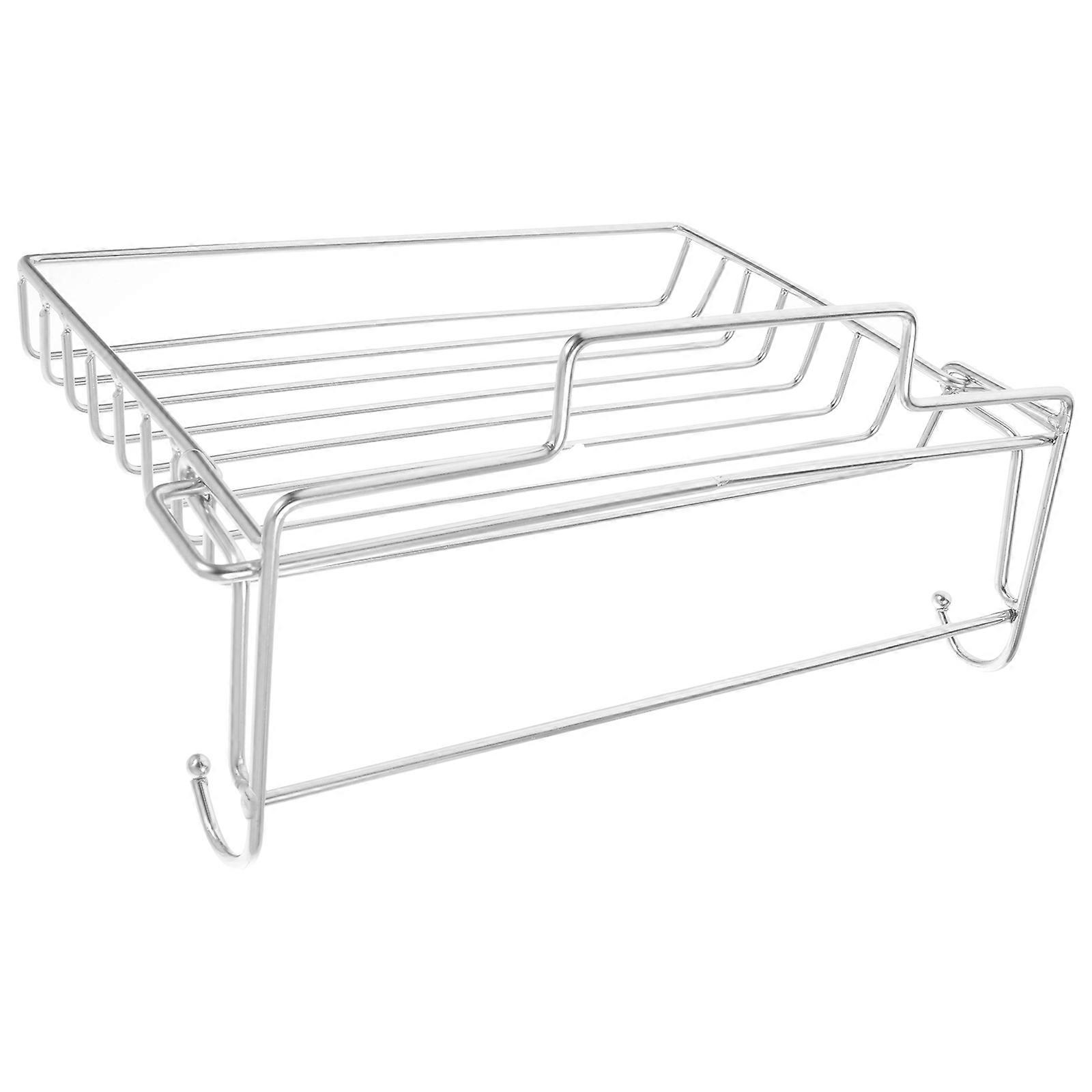 Wall Mounted Storage Rack Folding Metal Shelf for Storage 2Pcs