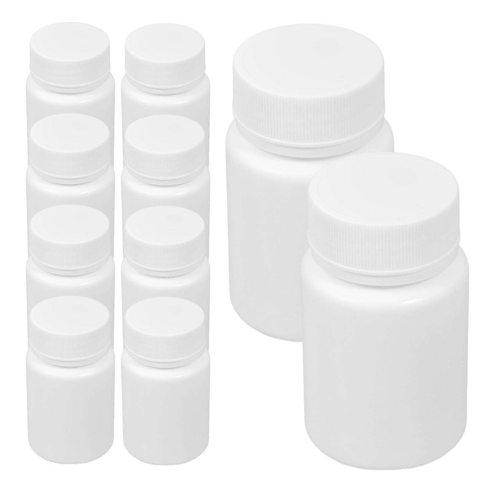 White Medicine Bottle for Storage Sealed Sample Bottle 20Pcs Hdpe Plastic