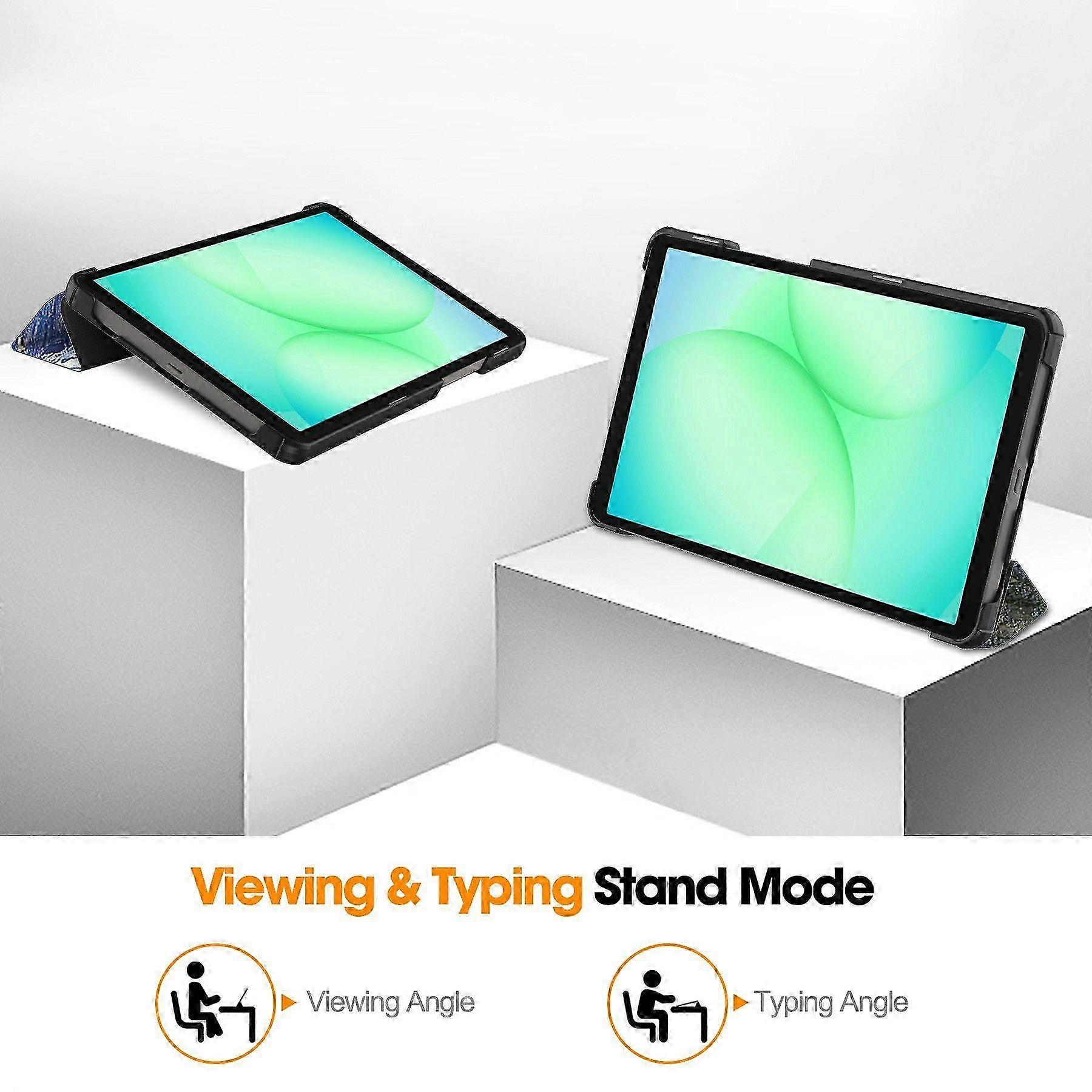 For Samsung Galaxy Tab A11 Case Pattern Print Leather Stand Tablet Cover