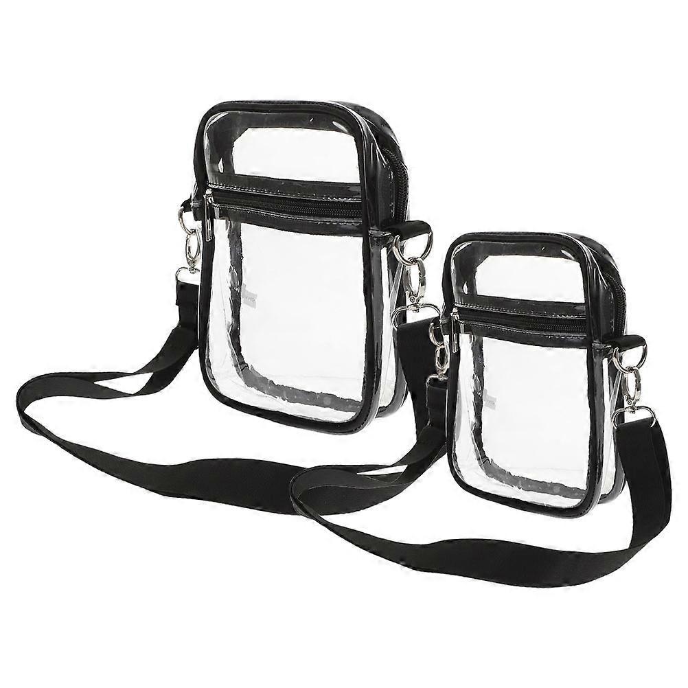 Clear Concert Crossbody Bag for Storage Use with Adjustable Strap 6Pcs