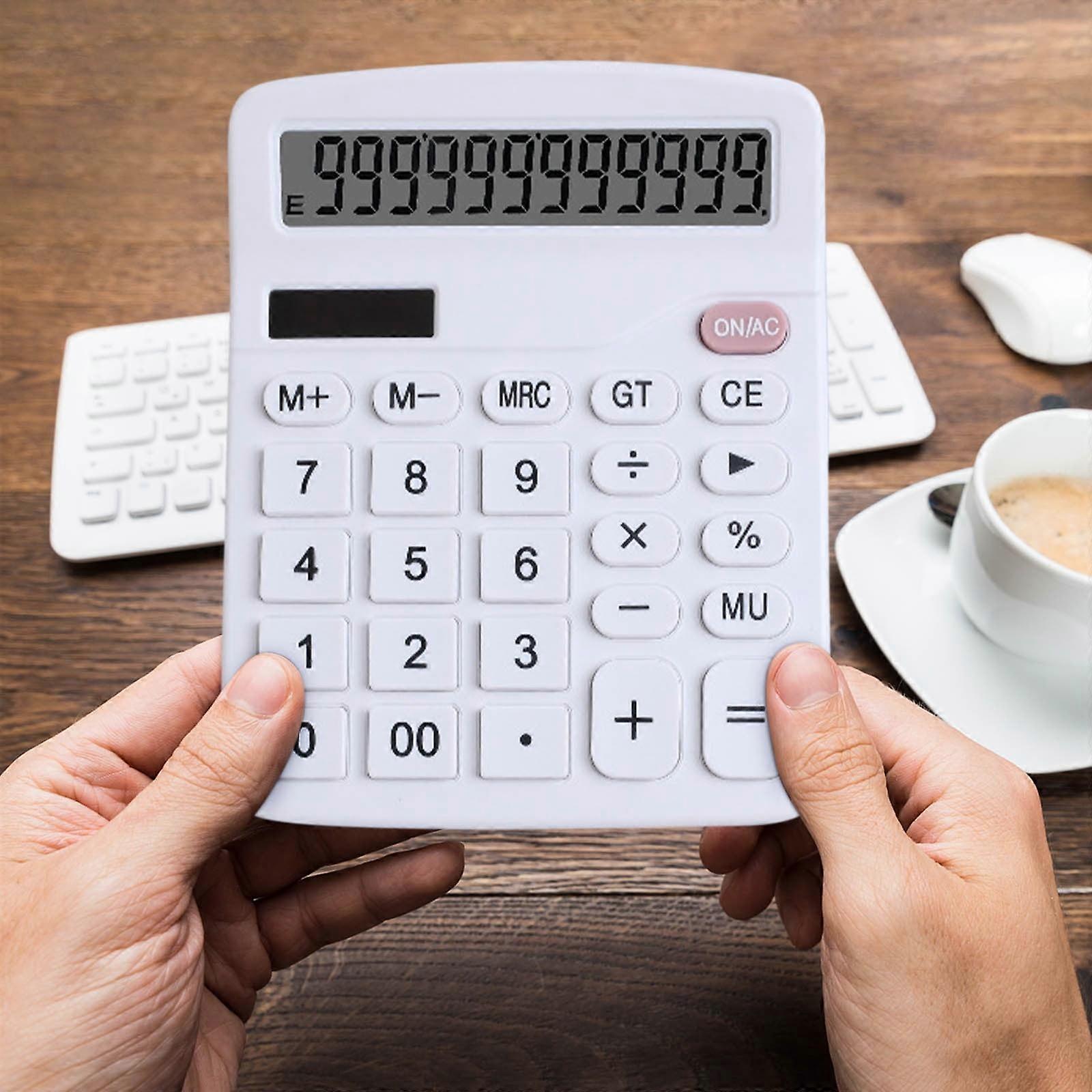 VALSEEL Office Supplies Calculator 12 Digit Desktop Basic Calculato-Power With Large LCD Display Electronics