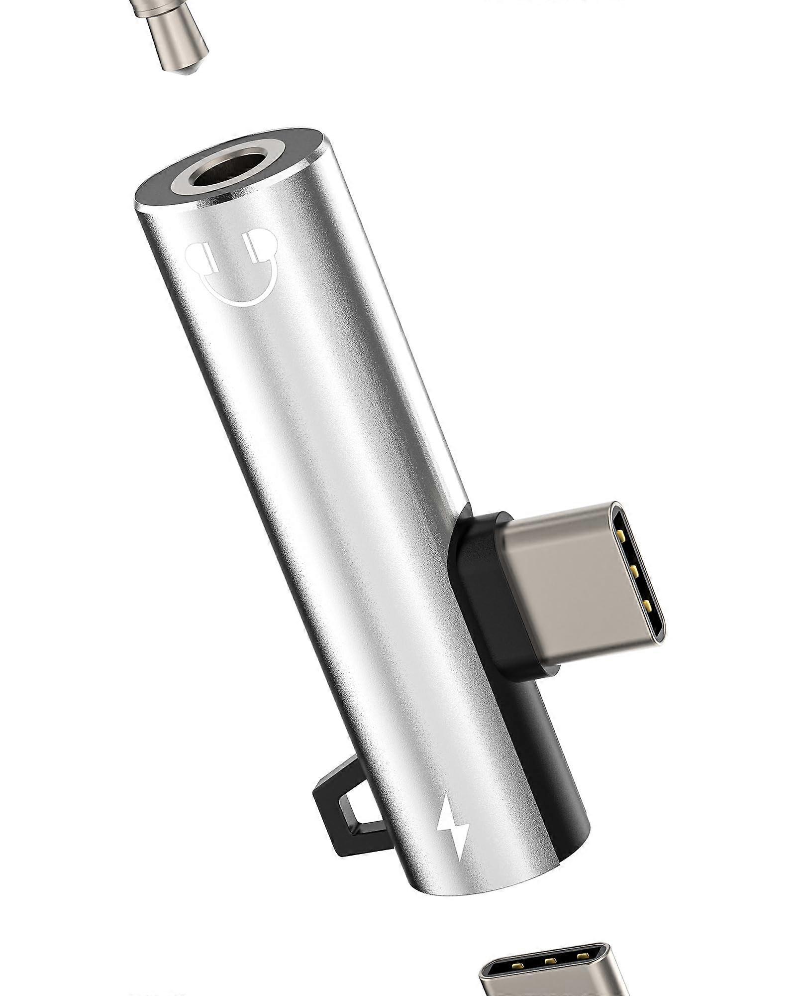 USB C to 3.5mm Headphone Jack and Charging Adapter 24bit Audio DAC for iPhone and Samsung S24 Ultra