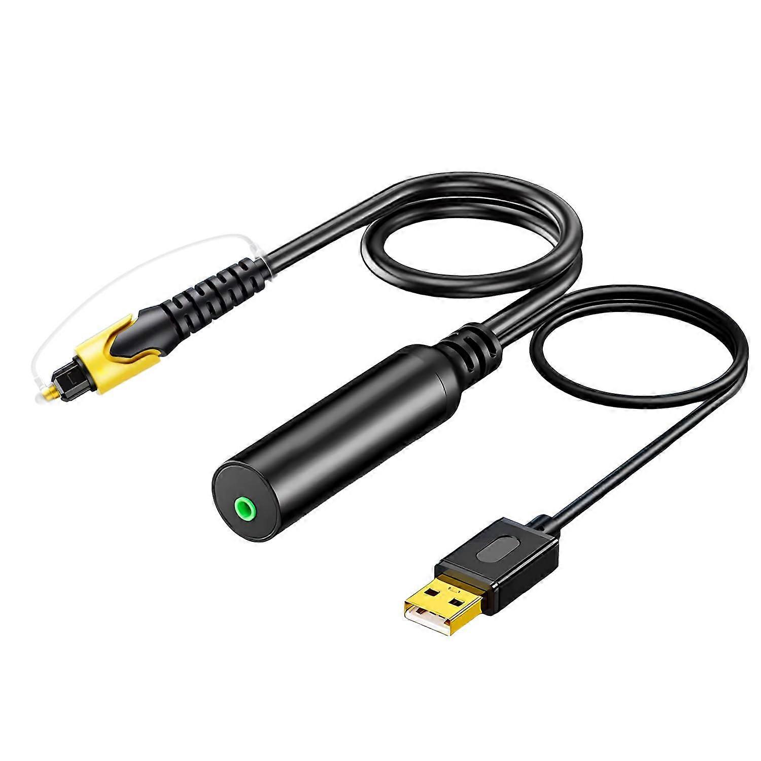 3.5mm to Optical Audio Cable with USB Power, Analog to Digital Converter, GoldPlated, 30cm