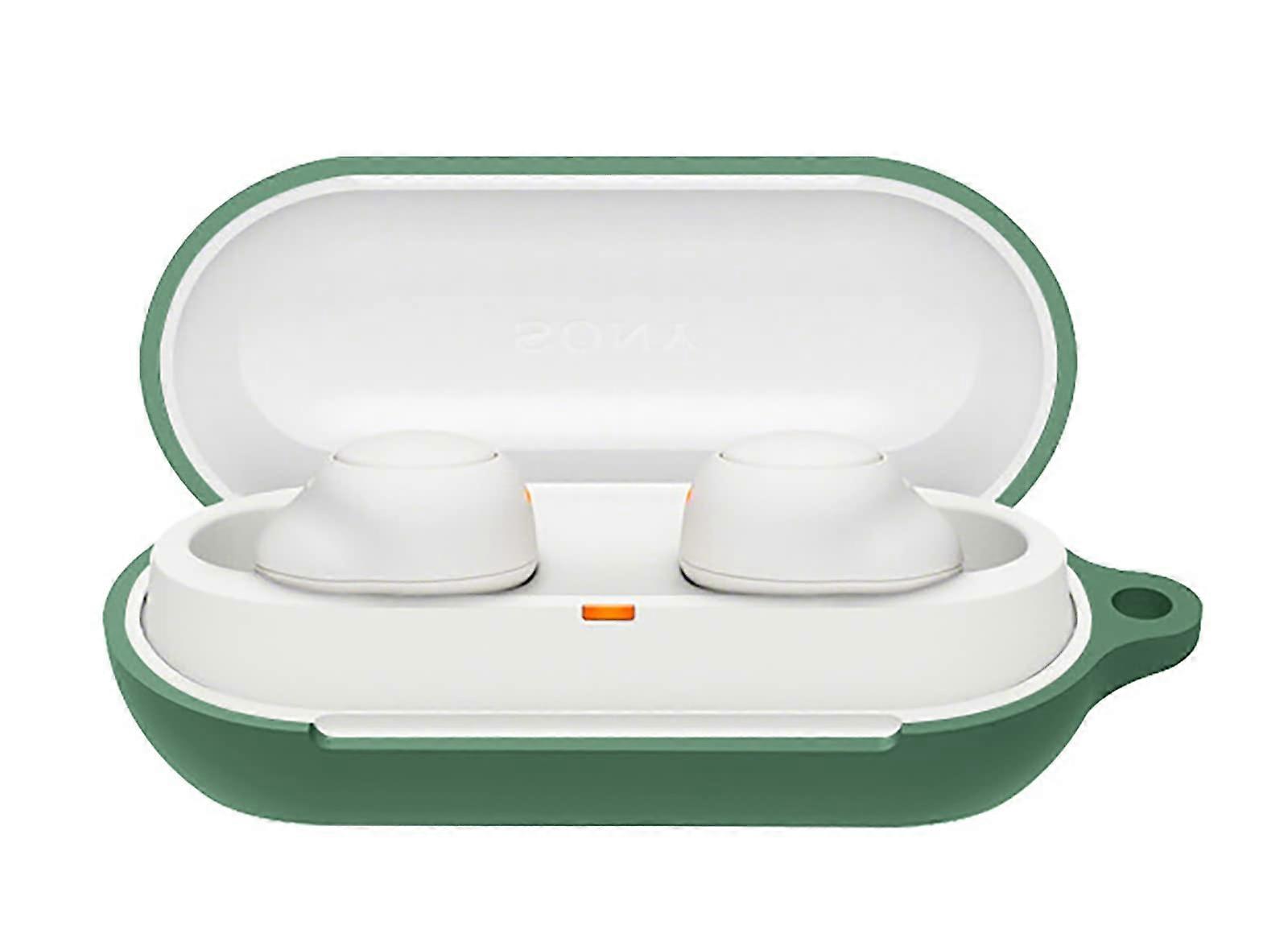 Cilicone Case for Sony WF-C700N, Ultra-Thin Soft Cover, Slim Fit, Anti-Fall, Army Green Color, Durable Protection