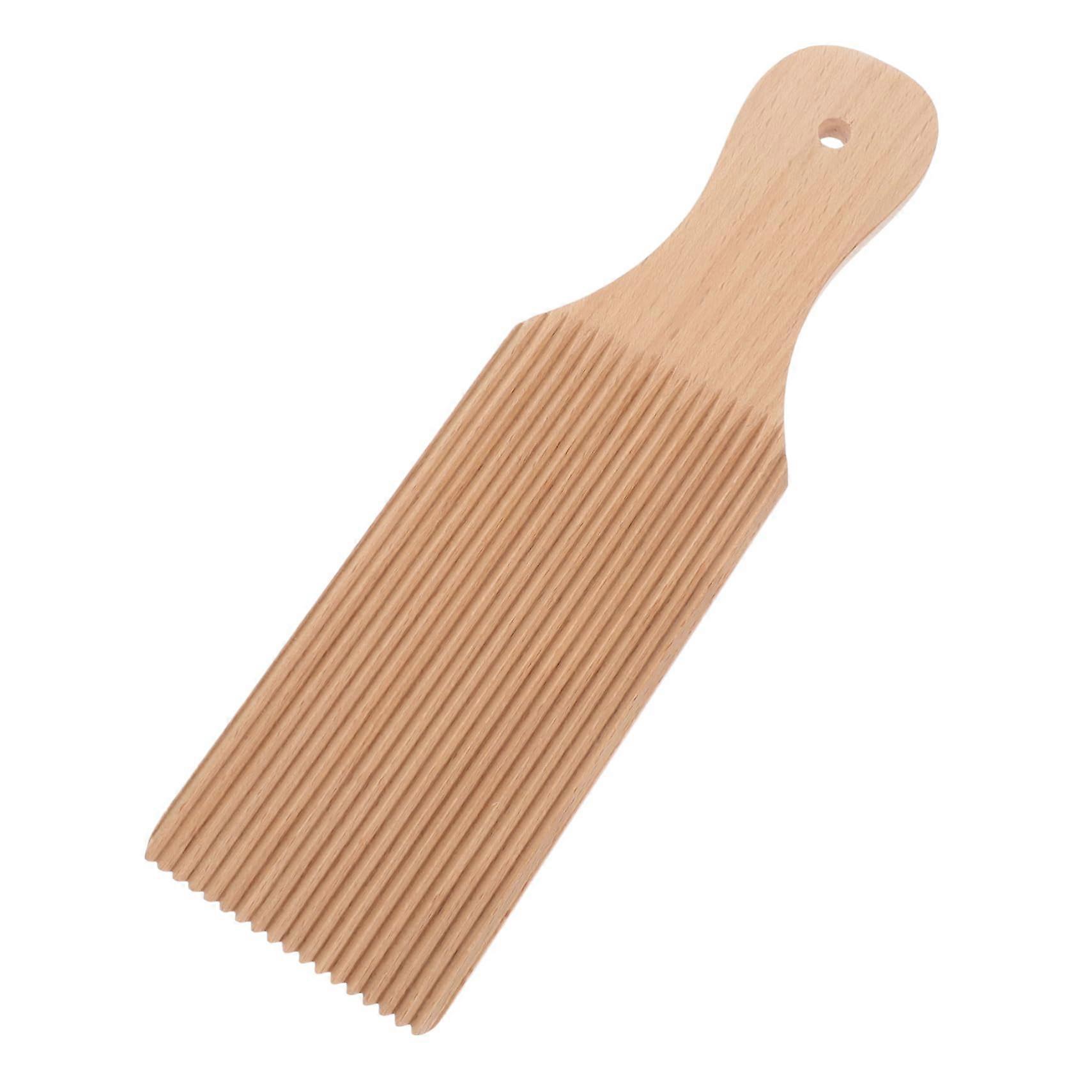 Wooden Gnocchi Board Pasta Maker Tool with Grooved Surface for Authentic Homemade Pasta
