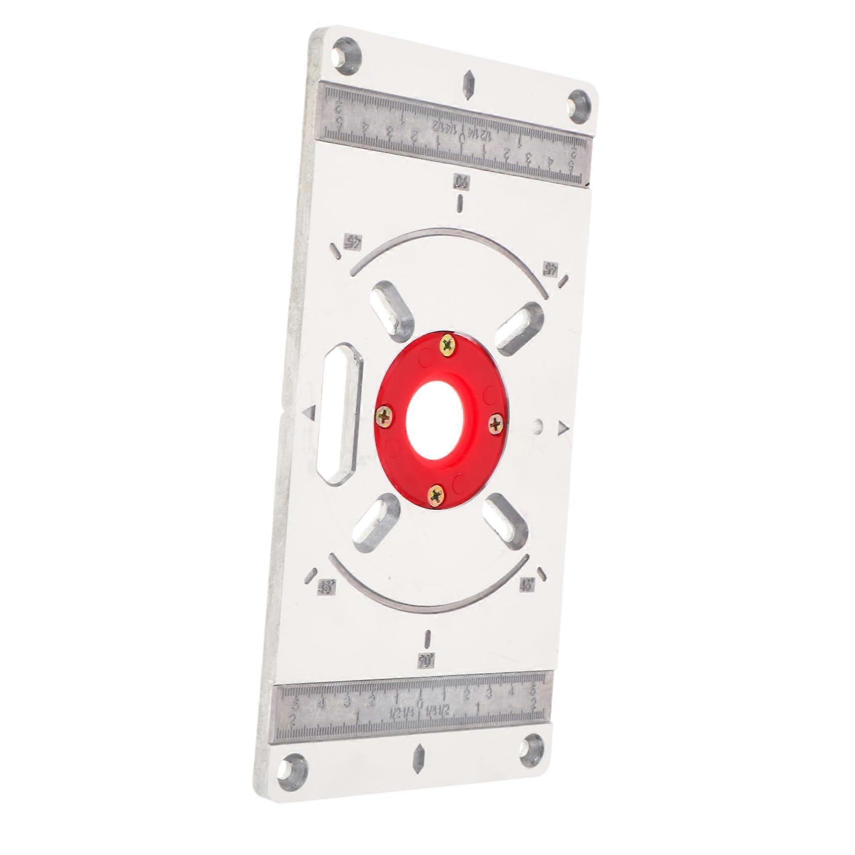 Router Table Insert Plate Aluminum Base with Dual Measurement Scale for Precision Woodworking