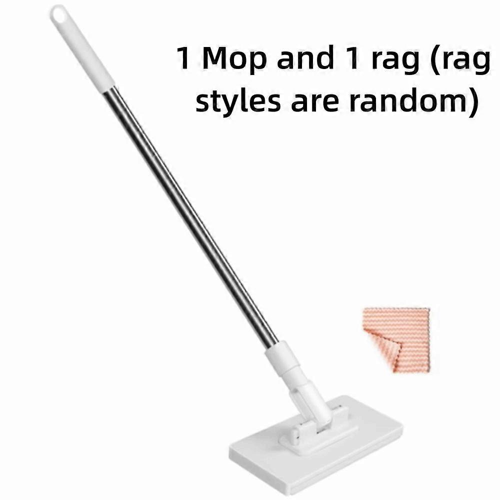 360° Rotating Head Dust Mops with 3 Reusable Cloths Automatic Mop Clip New Towel Mop  Dust Removal