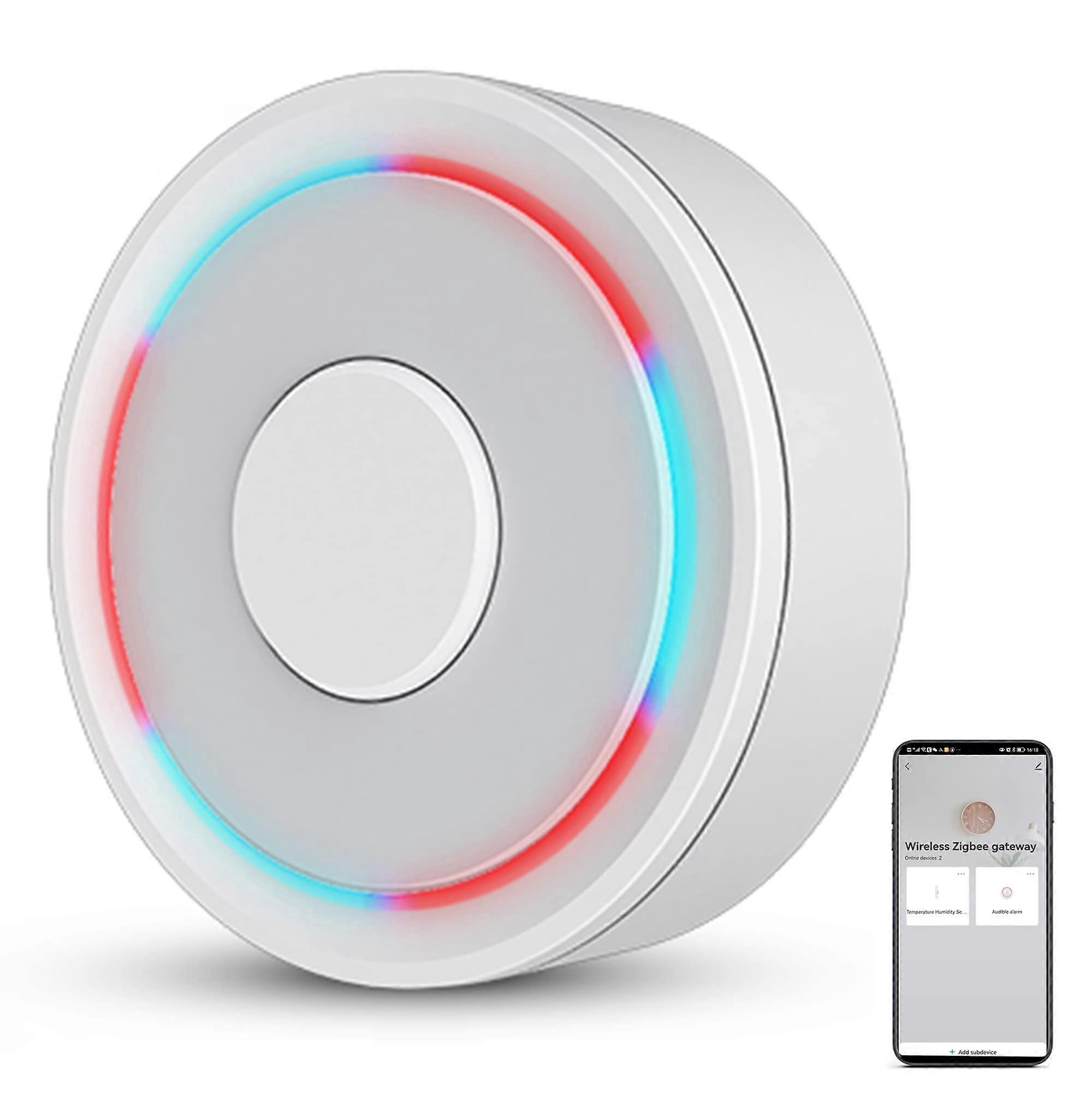 Zigbee 3.0 Smart Home Hub WiFi Gateway Compatible with Alexa Google for App Control Automation