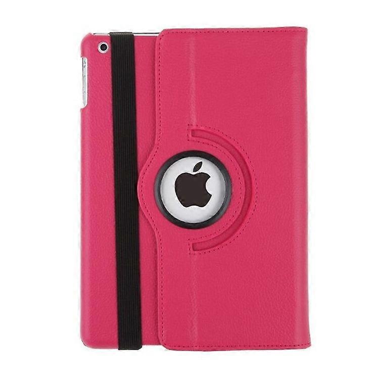 Case For Ipad Air Bright Red Lychee Texture Rotating Leather Stand