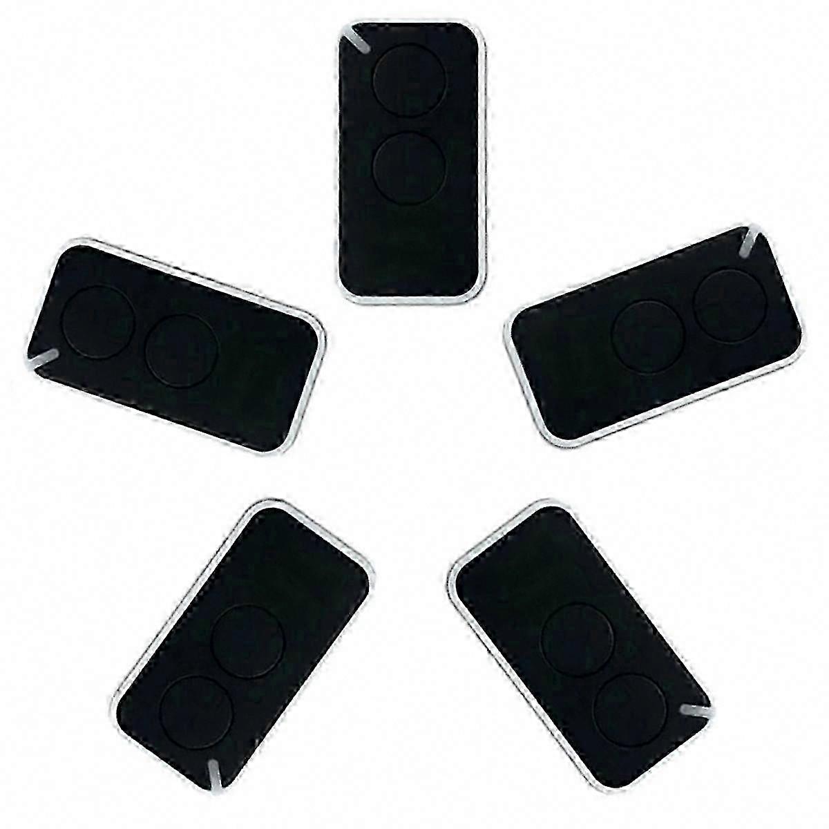 5pcs Universal Garage Door Remote Control 433.92mhz 2-channel Rolling Code Black For Nice