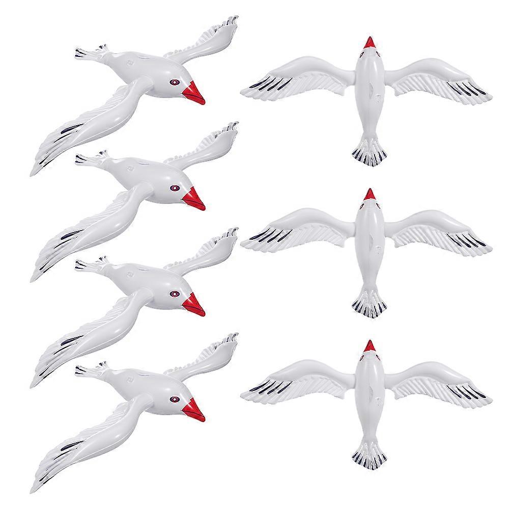 Large Inflatable Seagull Balloon for Pool Party Decorations 7Pcs PVC
