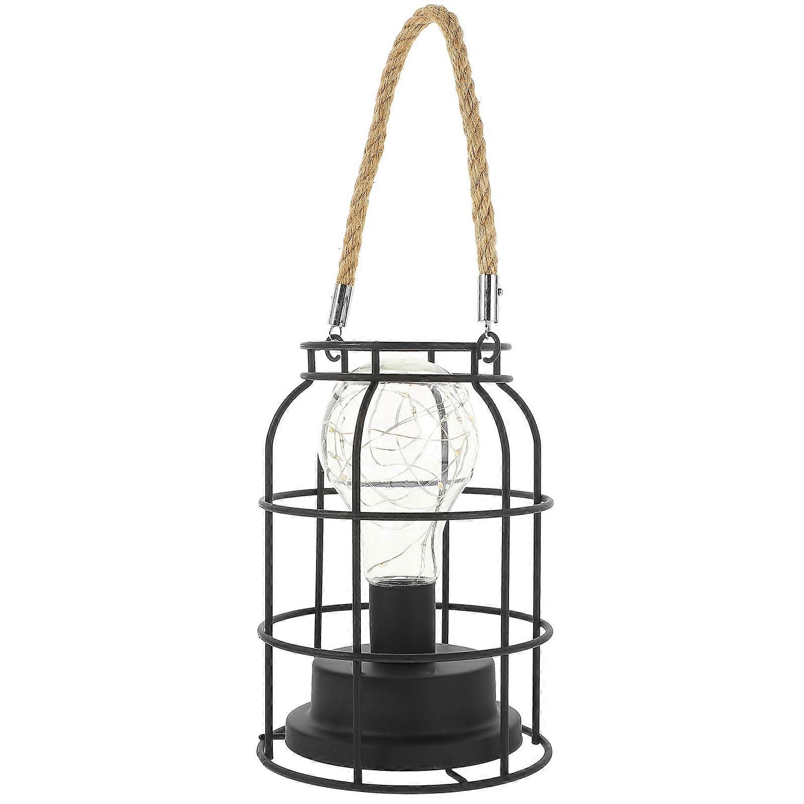 Outdoor Pendant Light Round Hanging Lantern for Decor Solar Powered