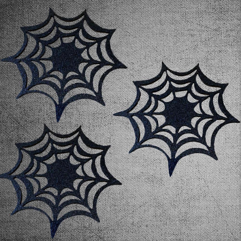 Halloween Placemat Spider Web Table Coasters for Heat Protection 2Pcs