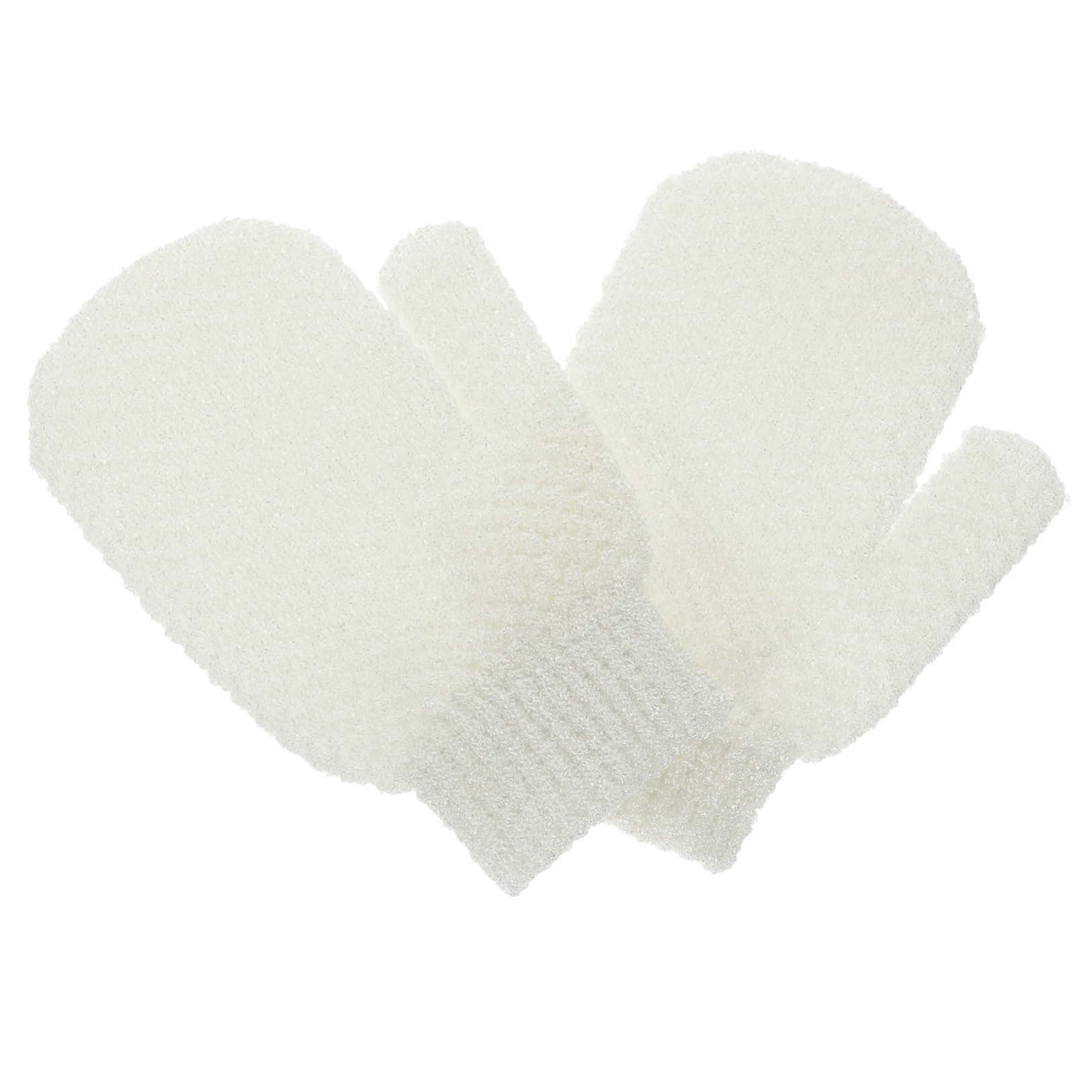 2pcs Double Sided Exfoliating Gloves Bath Mitt for Body Scrubbing and Deep Cleansing