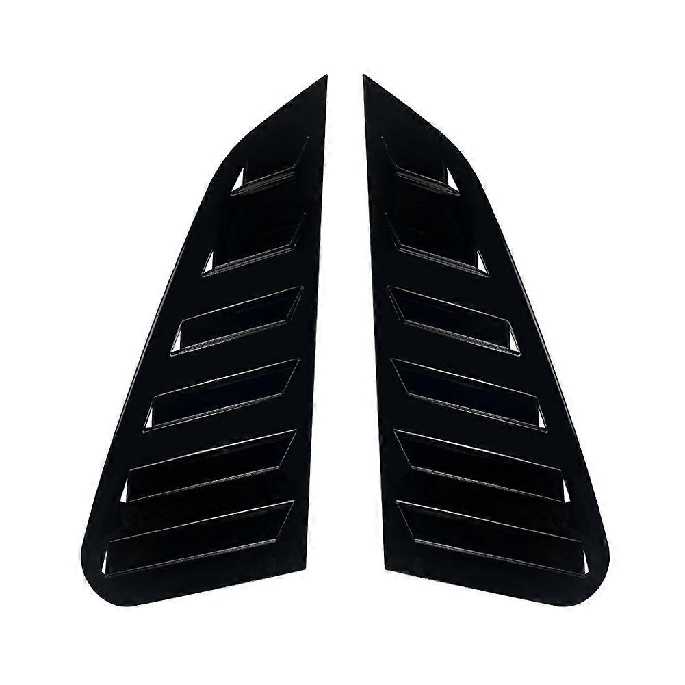 Car Rear Triangular Window Louvers Shutters for Subaru Bright Black