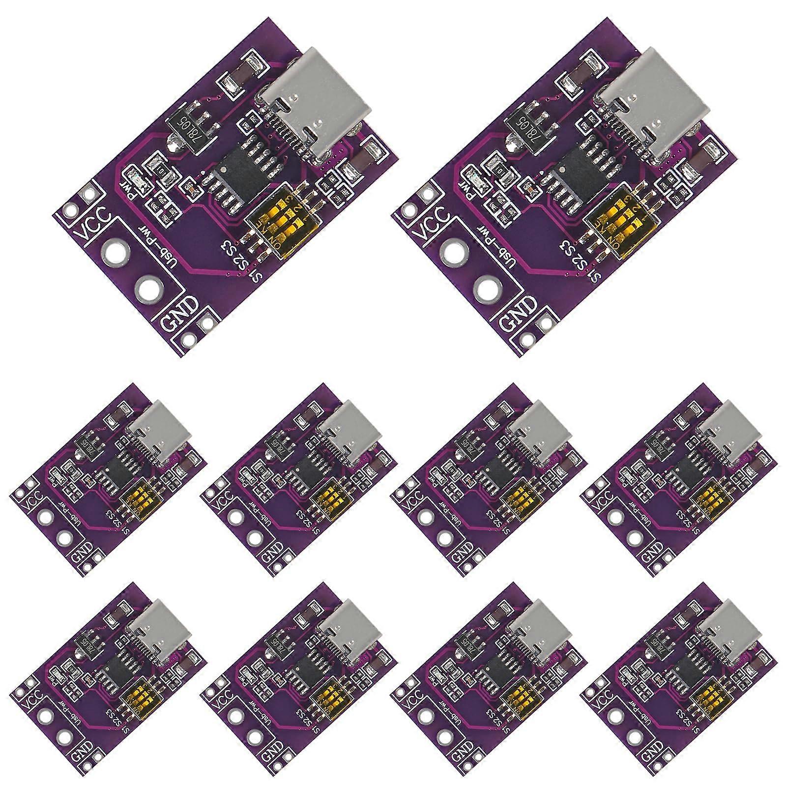 10pcs USBC PD Trigger Module with Adjustable Voltage Output and MultiDevice Fast Charging Support