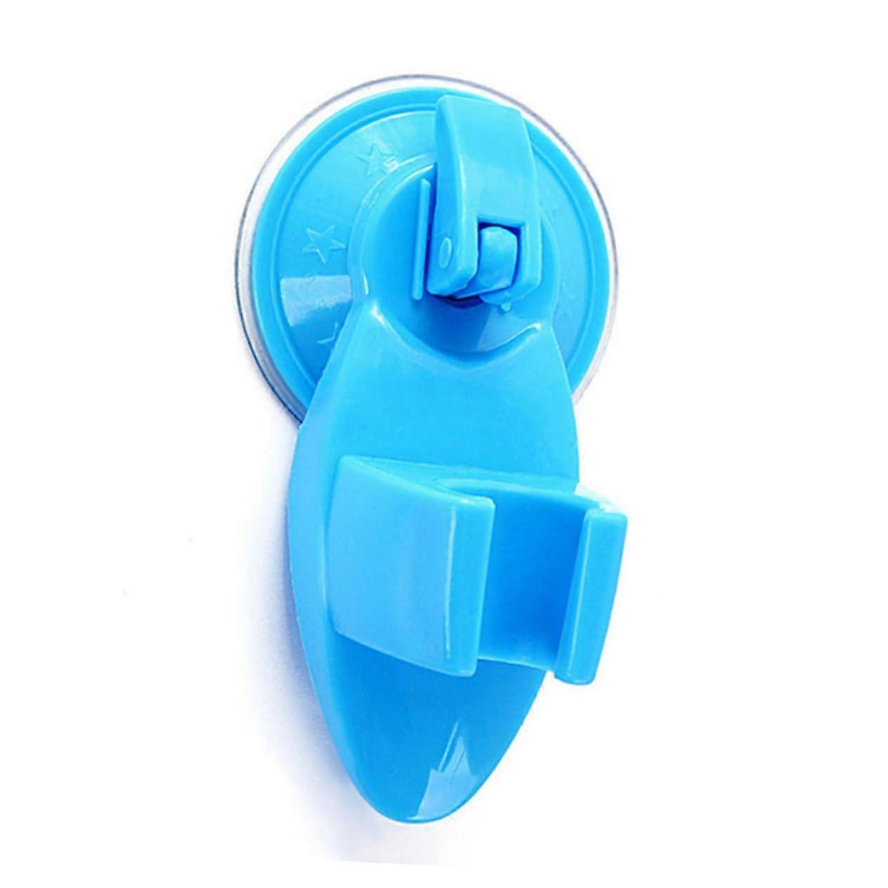 Suction Shower Head Holder Adjustable Bracket Easy Install No Wall Damage Bathroom Blue Medium