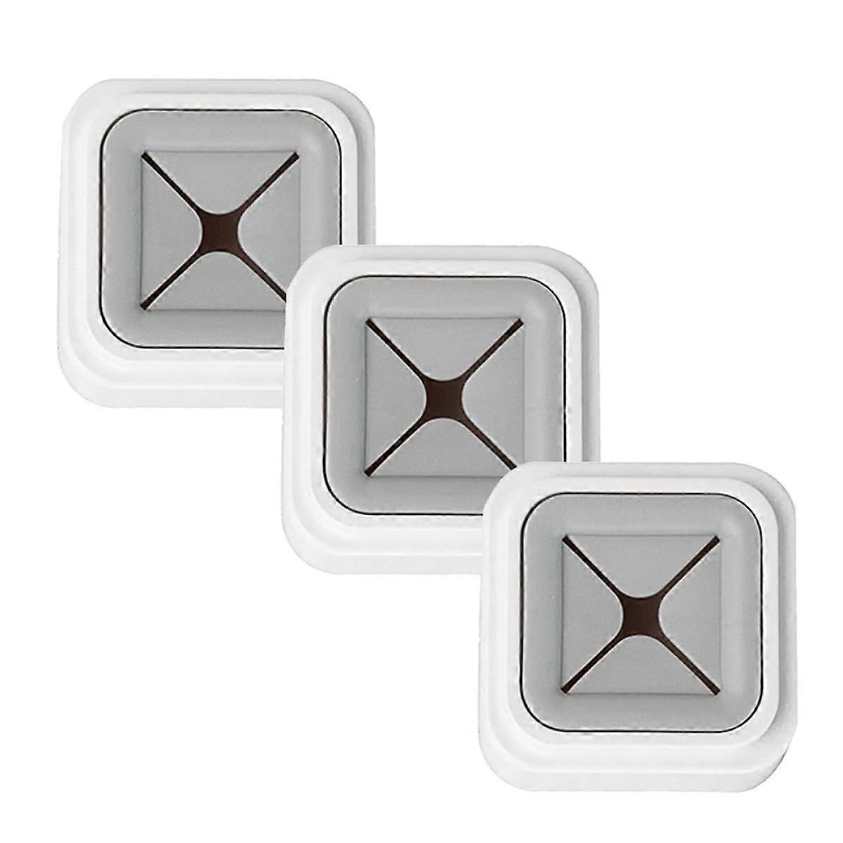 3Pcs SelfAdhesive Bathroom Towel Holder WallMounted Nail SpaceSaving Rack Gray