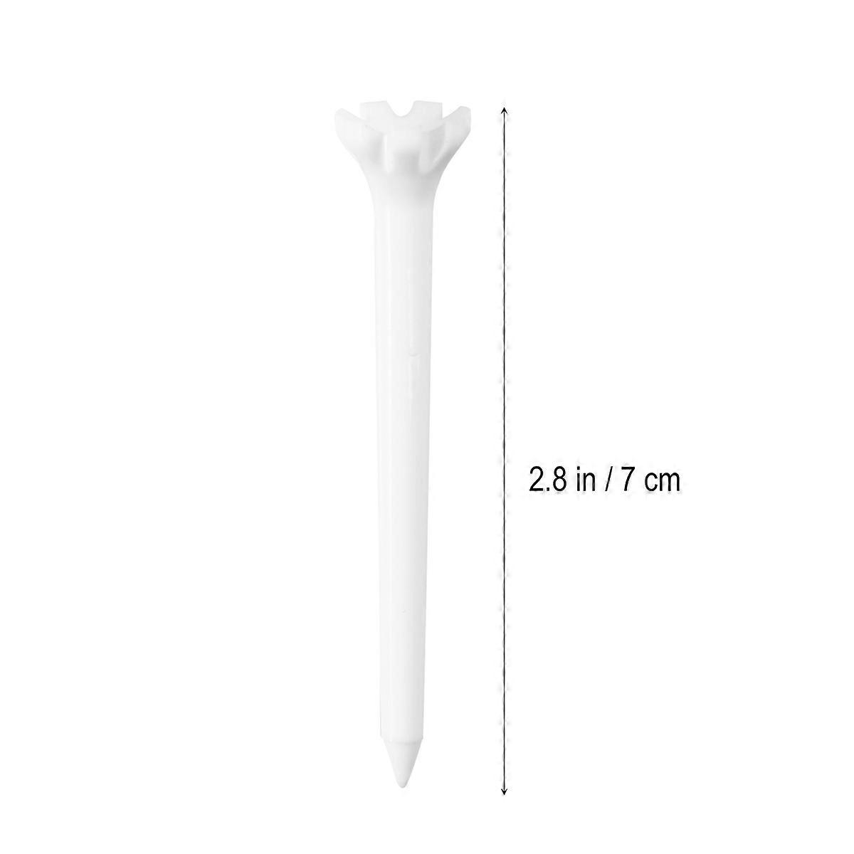 White Plastic Tees Golf Ball Tees for Training Supplies 100Pcs Set